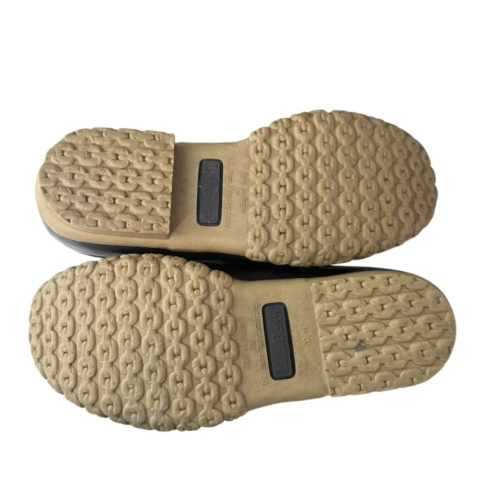 L.L. Bean Woman’s Bean Boots Rubber Mocs Tan Brown Size 7